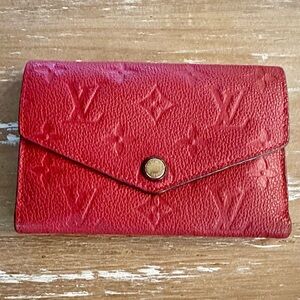 Louis Vuitton Victorine Red Empreinte Leather Wallet LIKE NEW